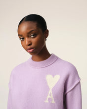 Charger l&#39;image dans la galerie, AMI Femme Pull Ami de Coeur en Laine Lilas