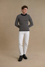Charger l&#39;image dans la galerie, Le Minor Pull Marin en Laine Marine Ecru