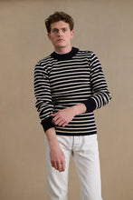 Charger l&#39;image dans la galerie, Le Minor Pull Marin en Laine Marine Ecru