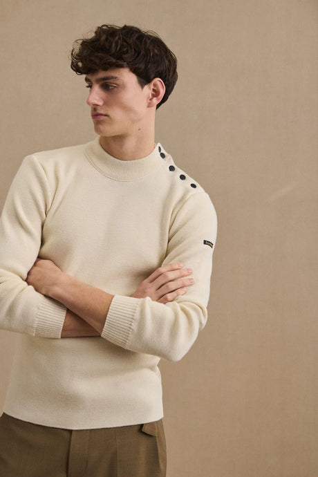 Le Minor Pull Marin en Laine Ecru
