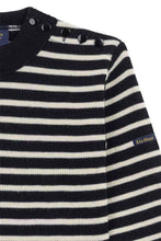 Charger l&#39;image dans la galerie, Le Minor Pull Marin en Laine Marine Ecru