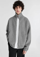 Charger l&#39;image dans la galerie, Axel Arigato Pull Core Zip en Laine Grey Melange