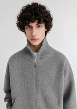 Charger l&#39;image dans la galerie, Axel Arigato Pull Core Zip en Laine Grey Melange