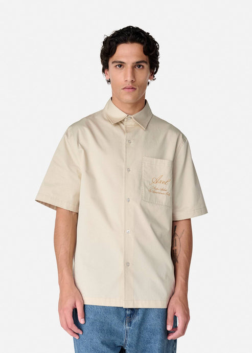 Axel Arigato Chemise Stitch Embroidered Pale Beige