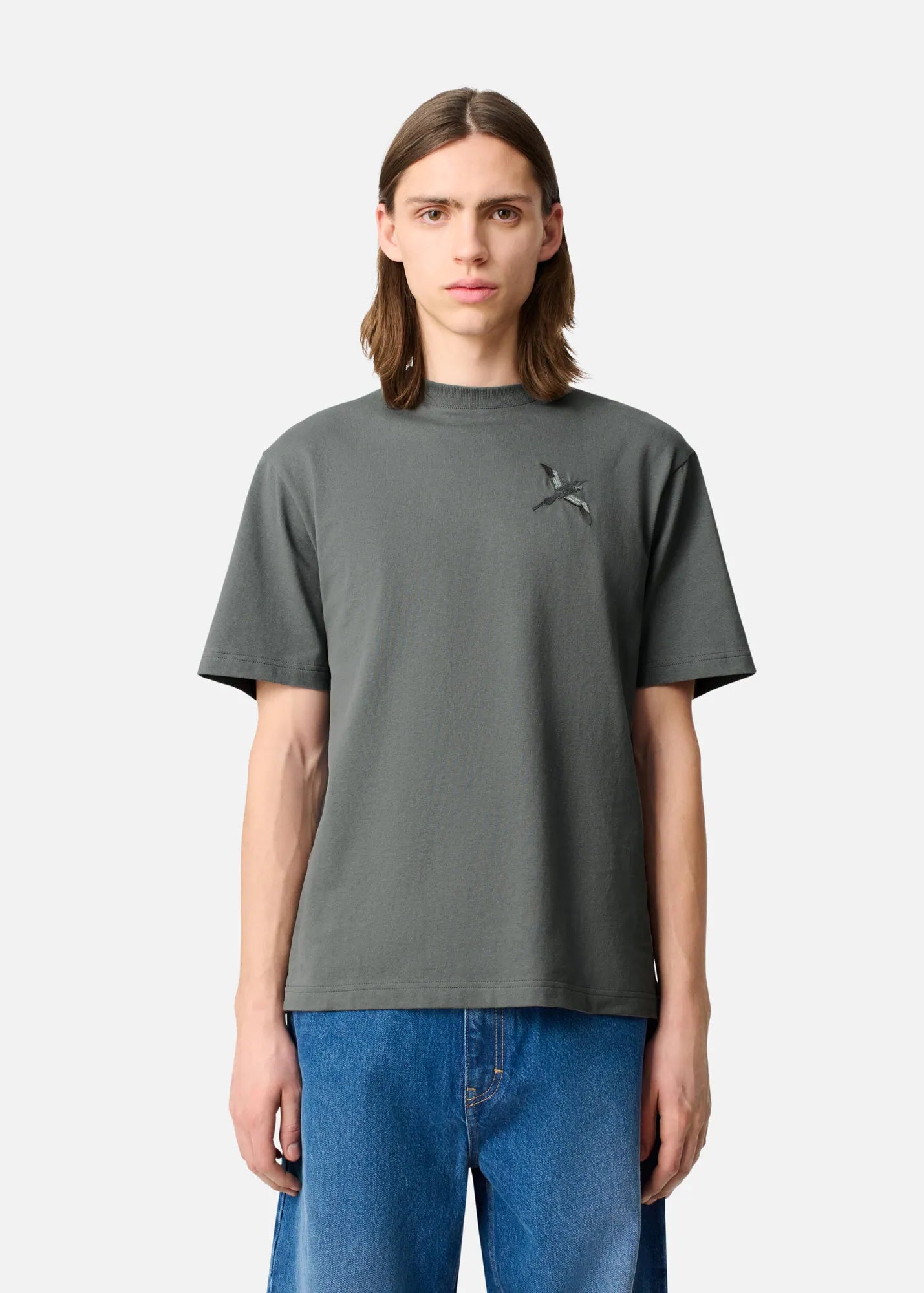 Axel Arigato T-shirt Micro Bee Bird Steel Grey