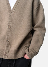 Charger l&#39;image dans la galerie, Axel Arigato Cardigan Milo en Laine Stone Brown