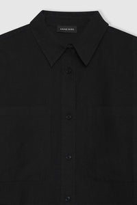 Anine Bing Chemise Dante en Lin Black