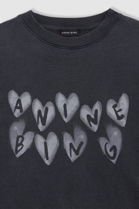 Anine Bing Sweatshirt Spencer Hearts Black