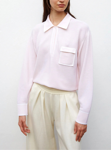 Molli Chemise Slick en Maille Petale
