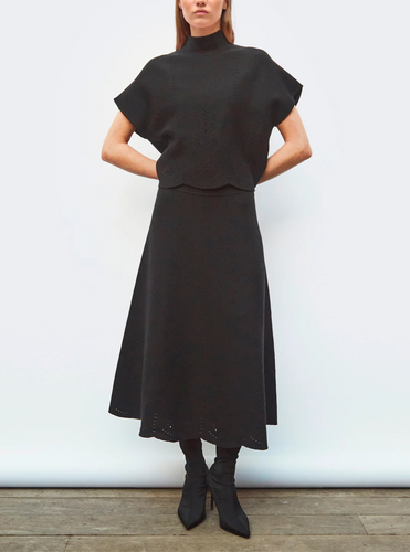 Molli Jupe Biscotte en Broderie Anglaise Noir