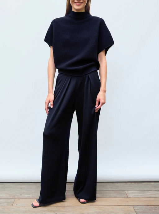 Molli Pantalon Lauren en Laine Mérinos Nuit