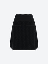 Charger l&#39;image dans la galerie, Molli Jupe Courte Danie en maille Tweedée Noir Profond