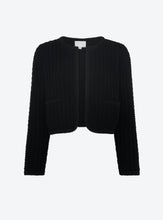 Charger l&#39;image dans la galerie, Molli Veste Diane en maille Tweedée Noir Profond