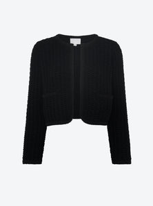 Molli Veste Diane en maille Tweedée Noir Profond