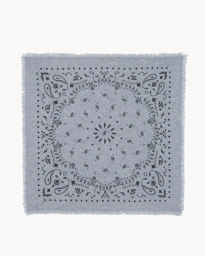 Kujten Grand Bandana Hachiko en Cachemire Gris Chiné