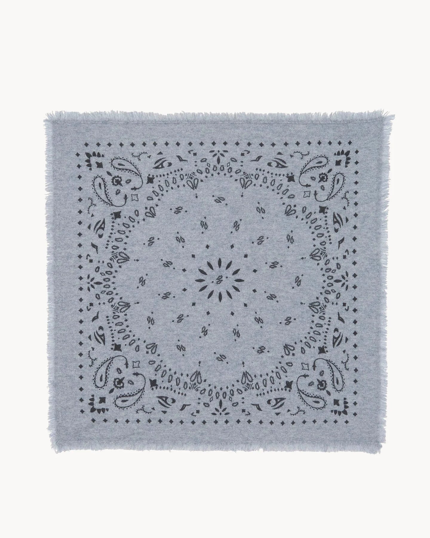 Kujten Grand Bandana Hachiko en Cachemire Gris Chiné