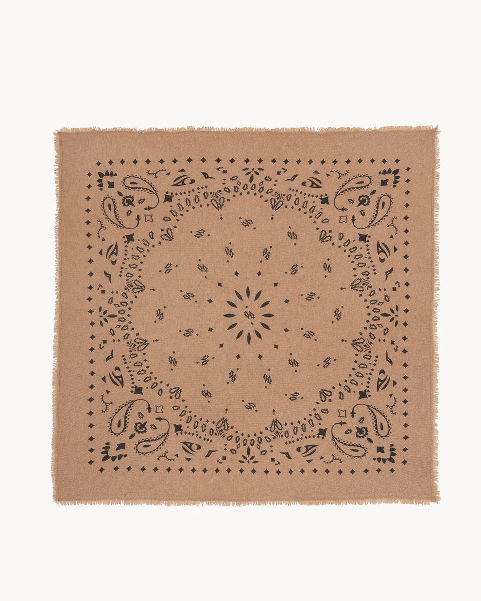 Kujten Grand Bandana Hachiko en Cachemire Camelo