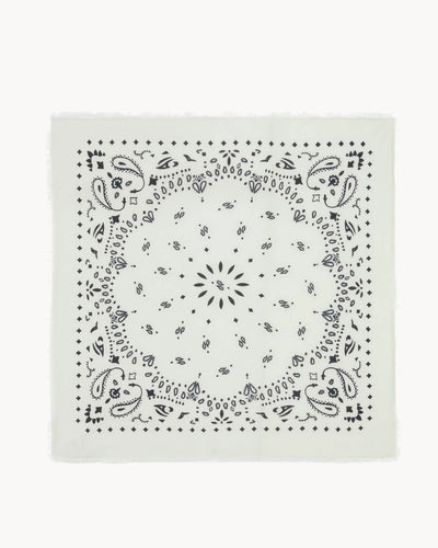 Kujten Grand Bandana Hachiko en Cachemire Blanc