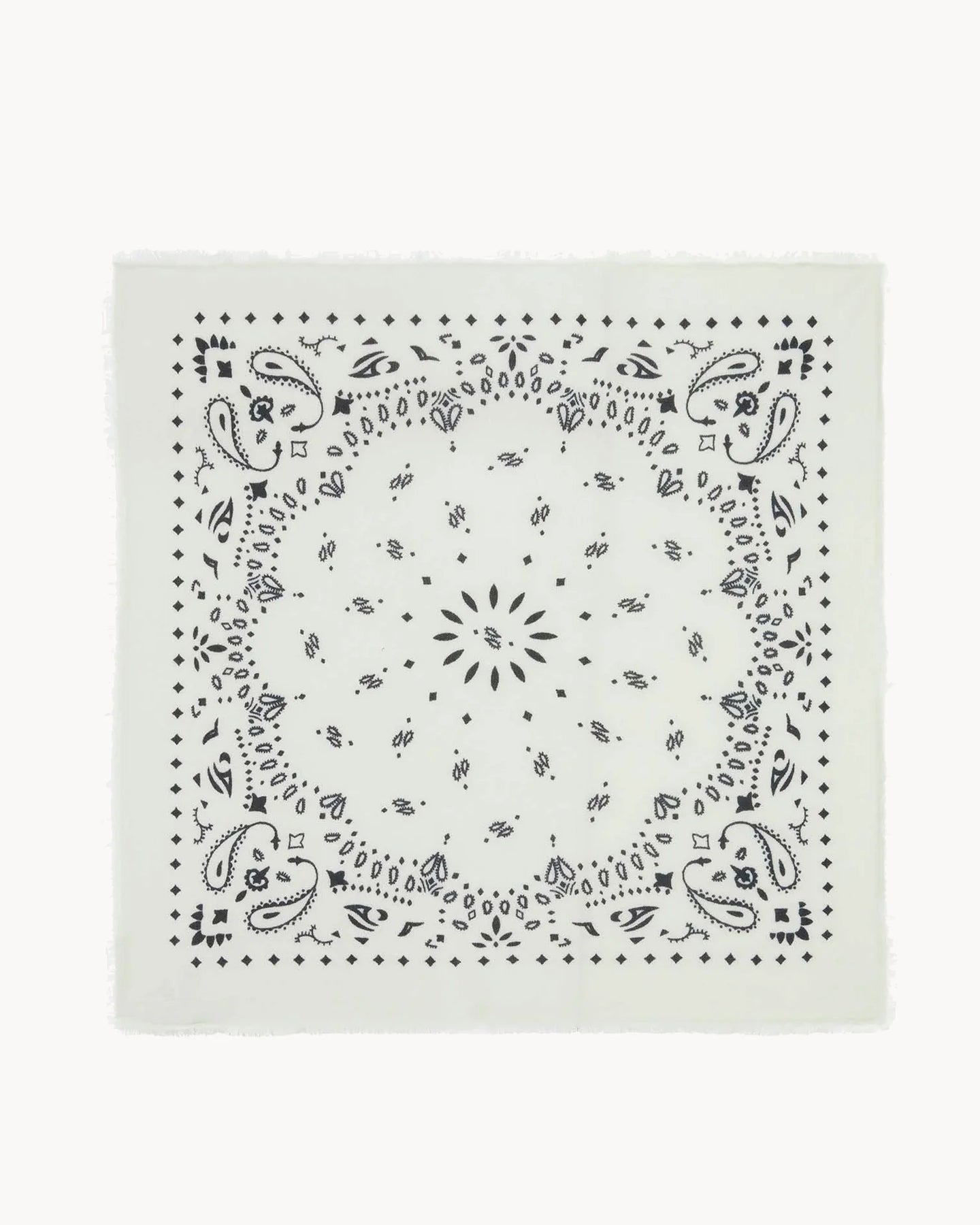 Kujten Grand Bandana Hachiko en Cachemire Blanc