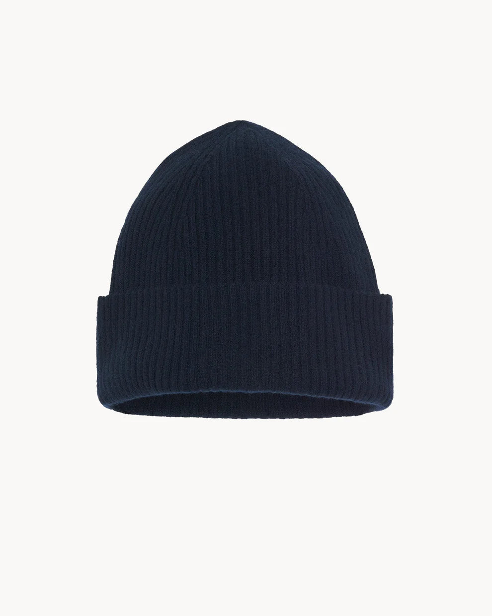 Kujten Bonnet Lilou à Revers Cachemire Marine Fonce