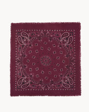 Charger l'image dans la galerie, Kujten Grand Bandana Hachiko Bico en Cachemire Vin Chiné