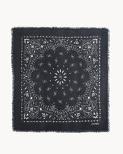 Charger l'image dans la galerie, Kujten Grand Bandana Hachiko Bico en Cachemire Noir Blanc