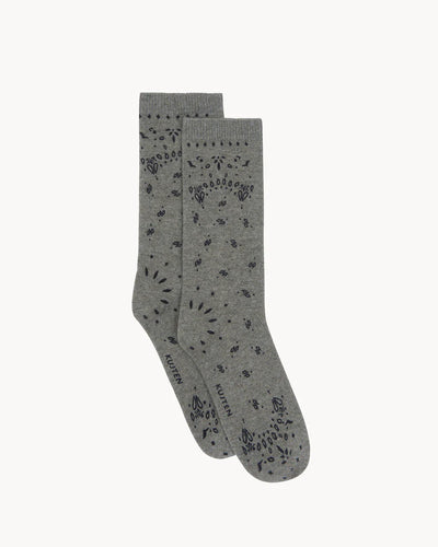 Kujten Chaussettes Sig Bandana Cachemire Kaki Chine