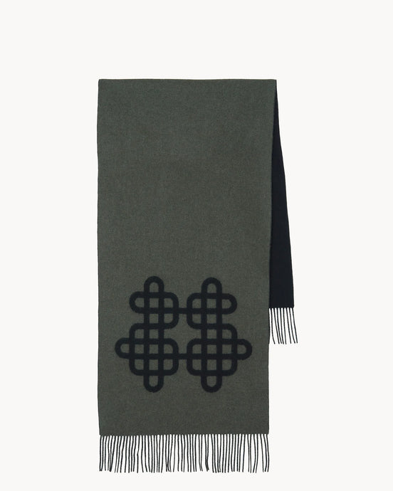 Kujten Echarpe Scarfy en Cachemire Kaki Fonce
