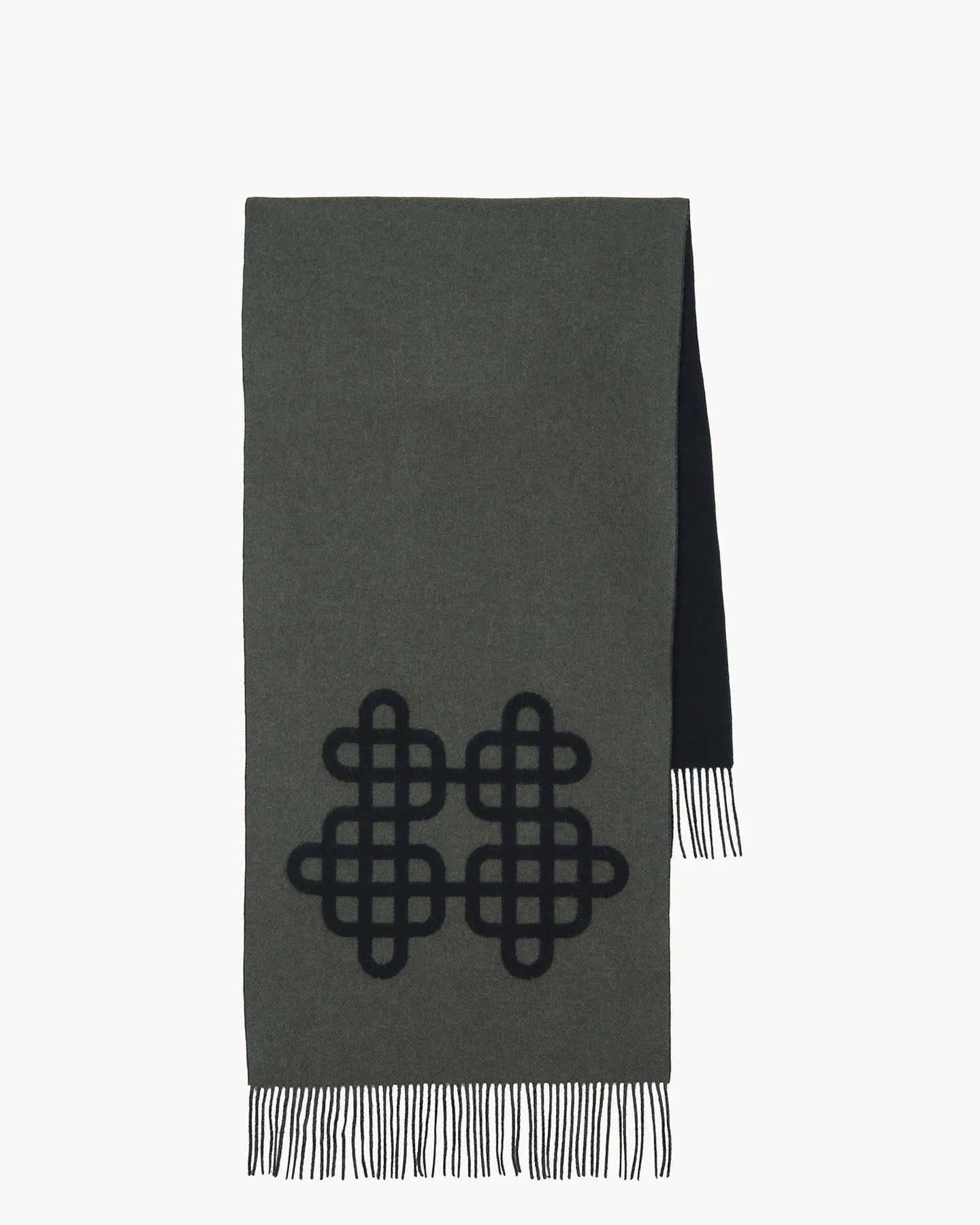 Kujten Echarpe Scarfy en Cachemire Kaki Fonce