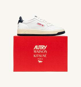 Autry x Maison Kitsuné Sneakers Medalist 01 Low Leather White Navy