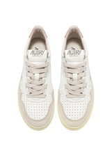 Charger l&#39;image dans la galerie, Autry Sneakers Medalist 01 Low Suede White Pow LS37