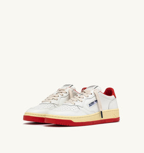 Autry x Maison Kitsuné Sneakers Medalist 01 Low Leather White Red