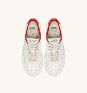 Autry x Maison Kitsuné Sneakers Medalist 01 Low Leather White Red