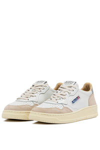 Autry Sneakers Medalist 01 Low Leather Suede Silver LS74
