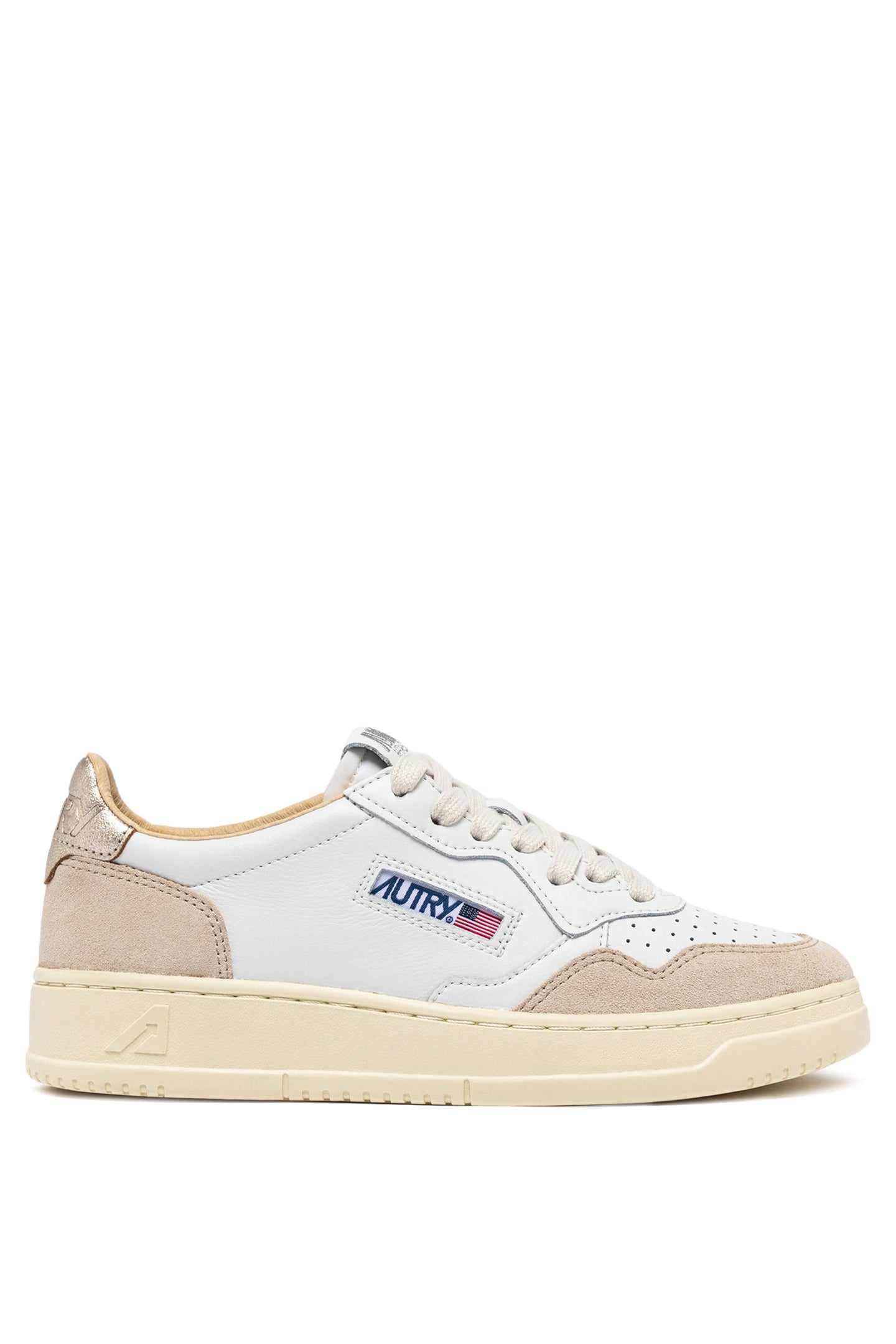 Autry Sneakers Medalist 01 Low Leather Suede Gold LS75