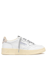 Charger l&#39;image dans la galerie, Autry Sneakers Medalist 01 Low Leather Lurex Silver SW02