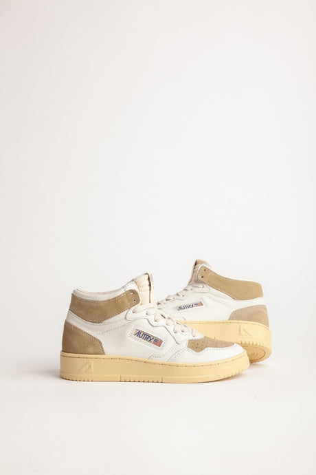 Autry Sneakers Medalist 01 Mid Suede White Mud SL07