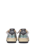Charger l&#39;image dans la galerie, Autry Sneakers Medalist 01 Low Super Vintage Leather Silver MH01