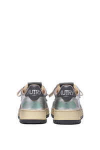 Autry Sneakers Medalist 01 Low Super Vintage Leather Silver MH01