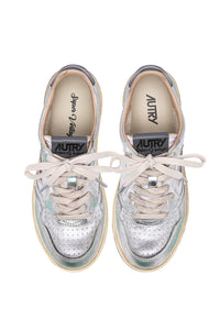 Autry Sneakers Medalist 01 Low Super Vintage Leather Silver MH01
