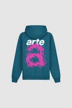 Charger l&#39;image dans la galerie, Arte Hoodie Harmon Back A Pixel Blue lagoon