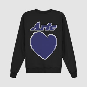 Arte Sweatshirt Cohen Back Heart Black ko