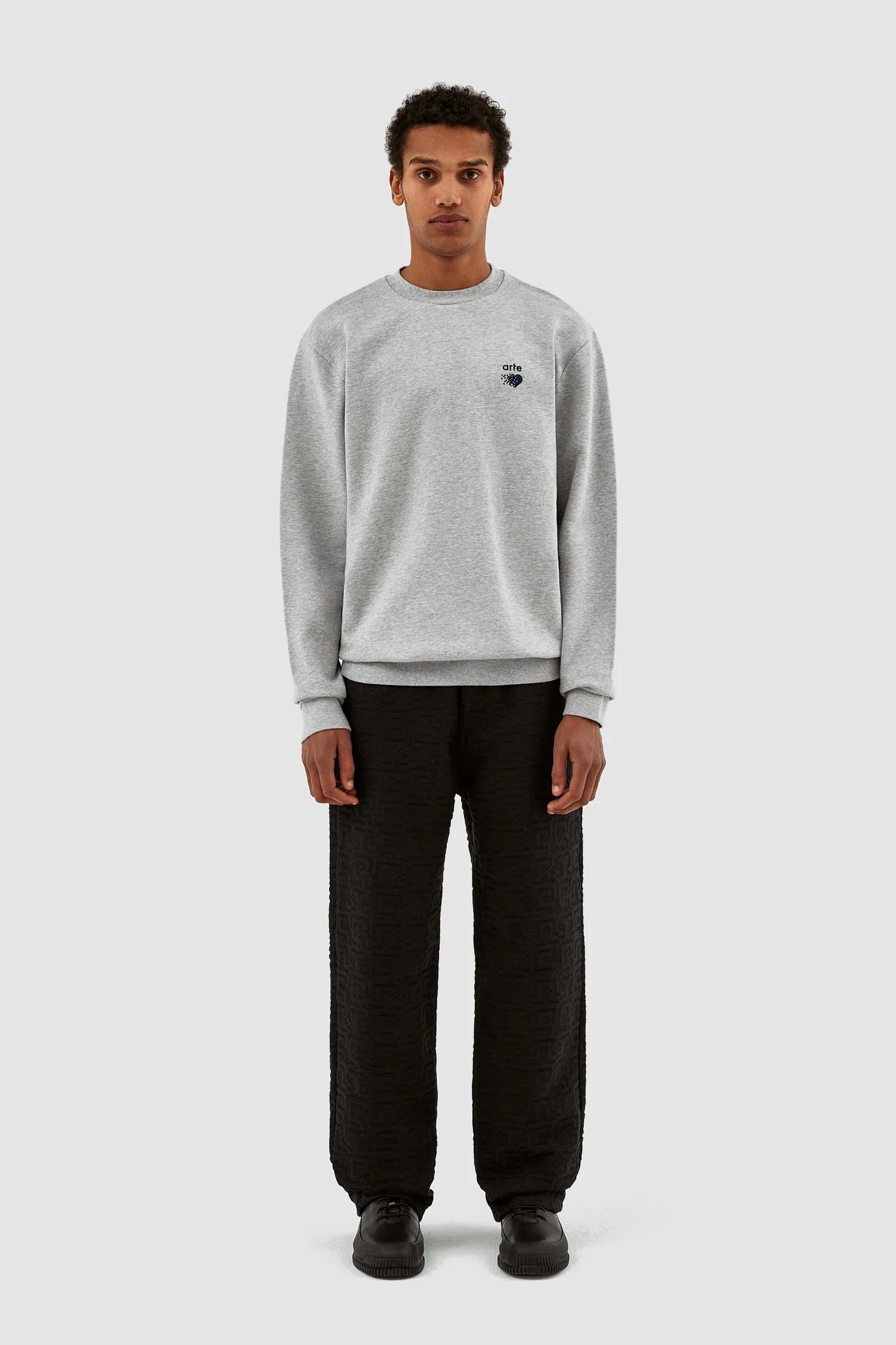 Arte Sweatshirt Cohen Pixel Heart Grey