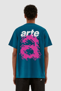 Arte T-Shirt Tommy Back Pixel Petrol blue