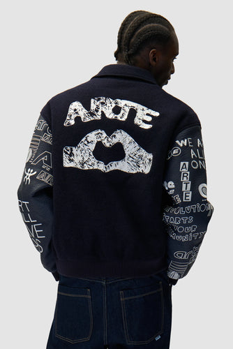Arte Veste College Graffiti Navy