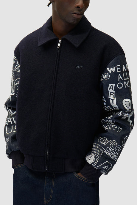 Arte Veste College Graffiti Navy