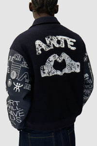 Arte Veste College Graffiti Navy