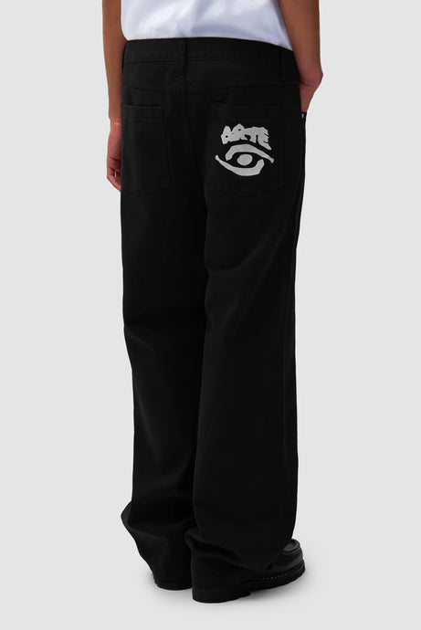 Arte Pantalon Back Pocket Graphic Black