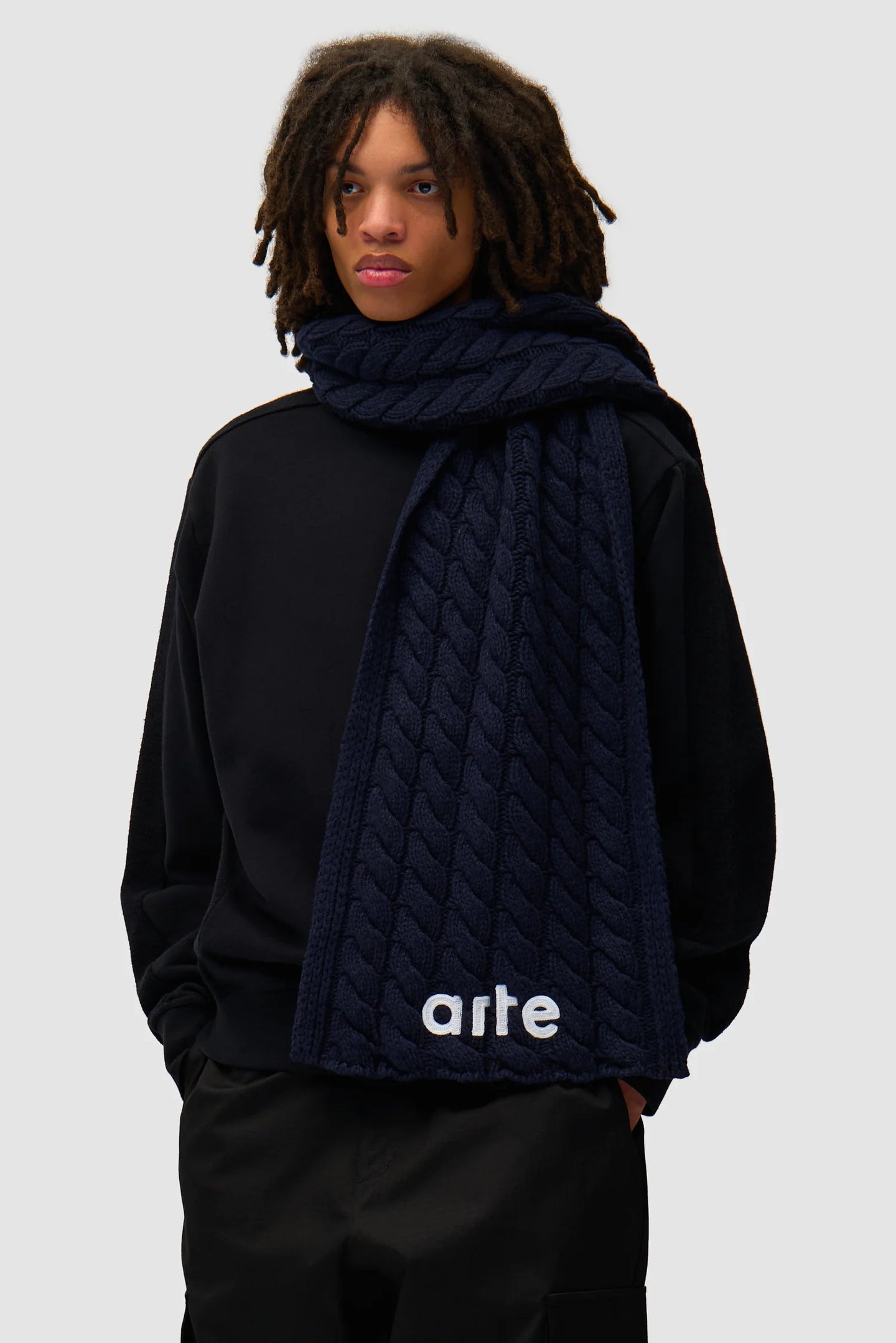 Arte Echarpe Texturée avec Logo Blue