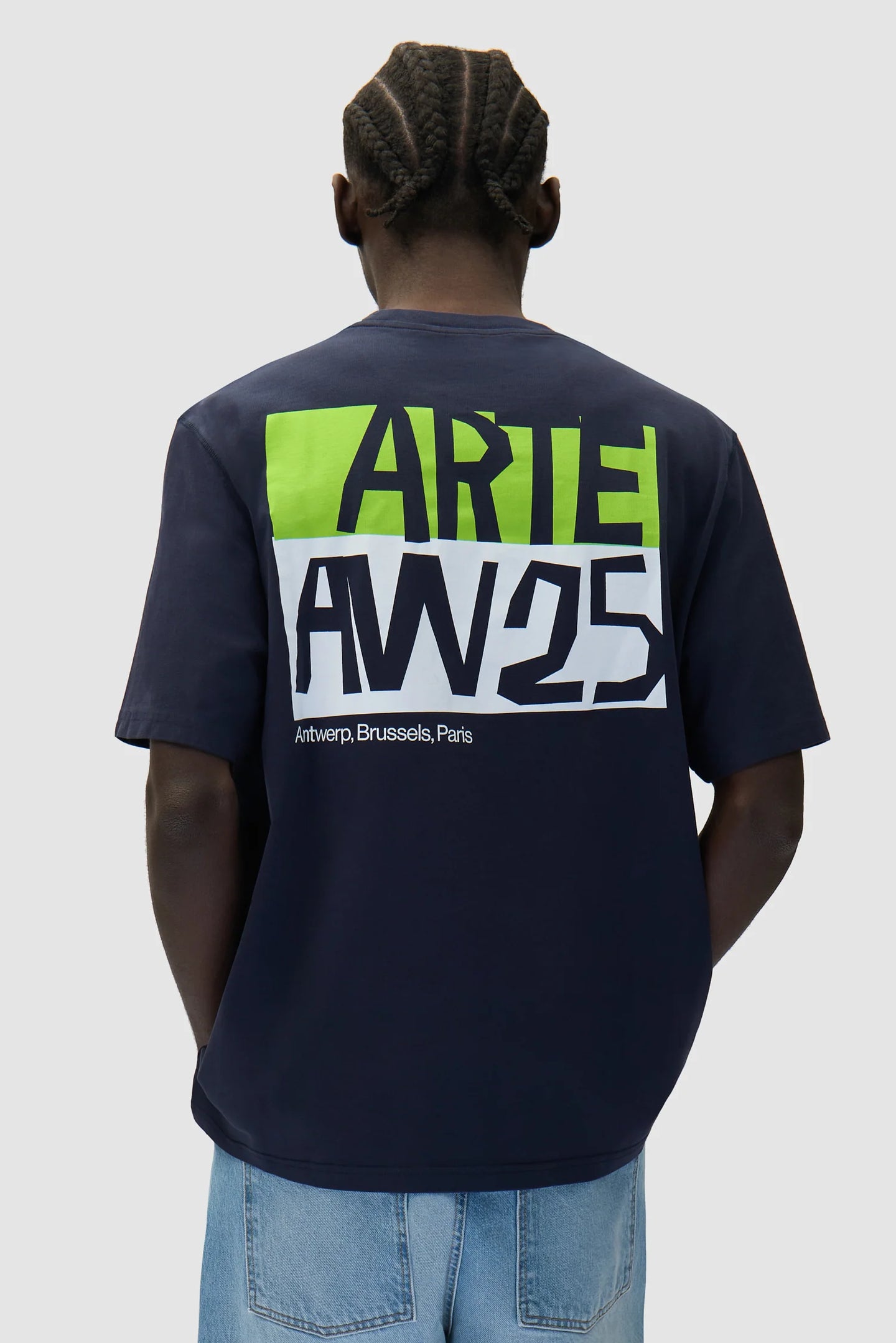 Arte T-Shirt Cut Out Print Navy